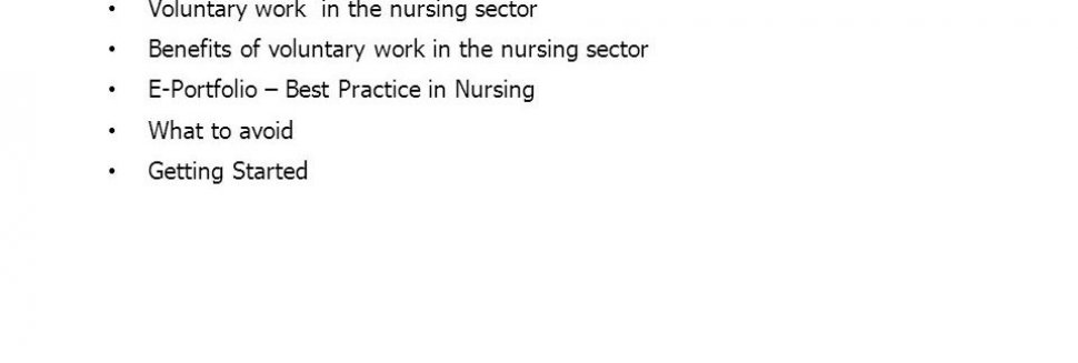 Nursing e Portfolio Benefits