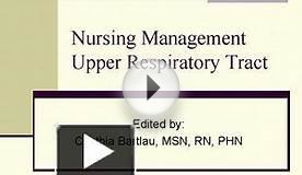 Nursing Management Upper Respiratory Tract